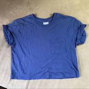 H&M basic navy pocket t-shirt